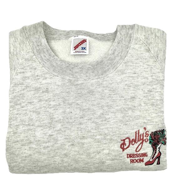 VTG Dollywood Embroidered Dolly’s Dressing Room Unisex 3X Jerzees Sweatshirt NOS - Picture 1 of 9